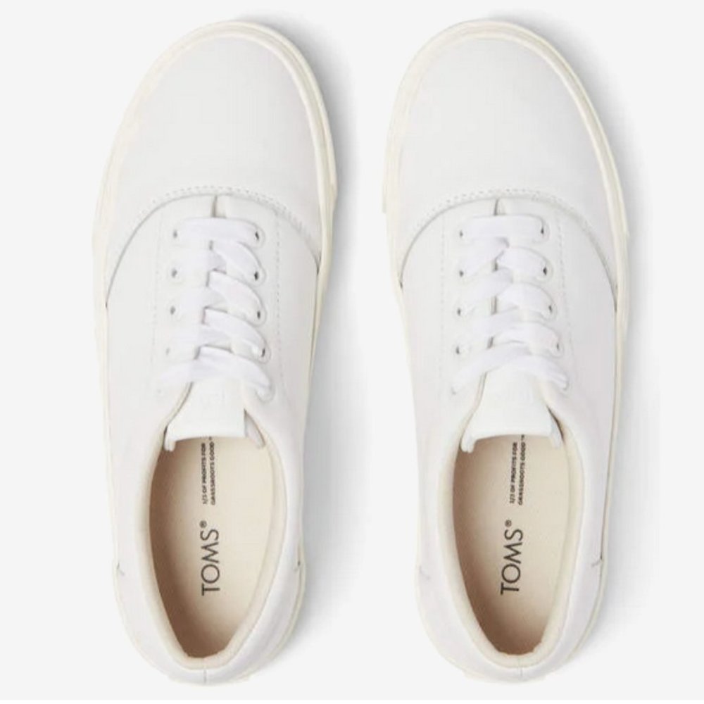 Tom's White Fenix Lace-up Sneakers